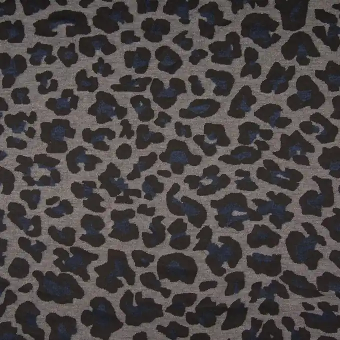 Jacquard Leopard Marineblau Sonderangebot