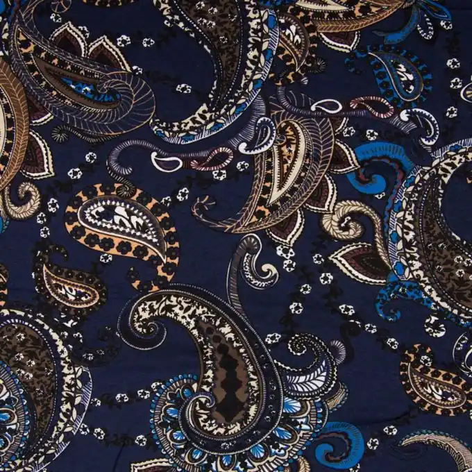 Popeline Viskose Paisleymuster Direktkauf
