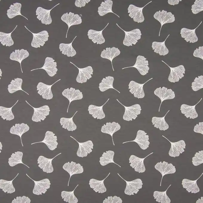 Jerseystoff Baumwolle Ginko Grau Top-Angebot