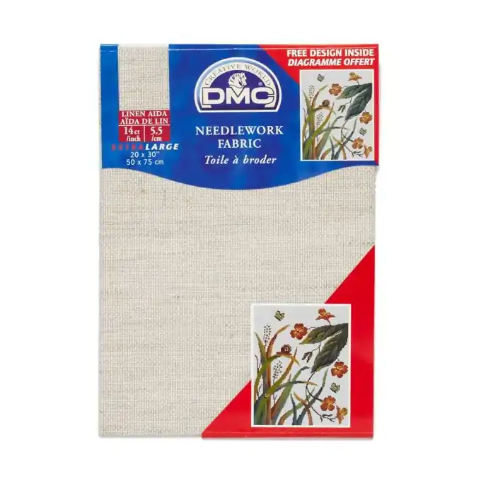 Leinentuch 5,5 Fäden zum Besticken, 50 x 75cm – Naturfarben Günstig