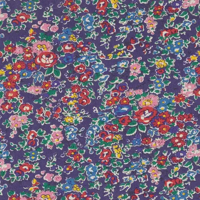 Geblümter Baumwollstoff Marineblau Liberty London Top-Seller