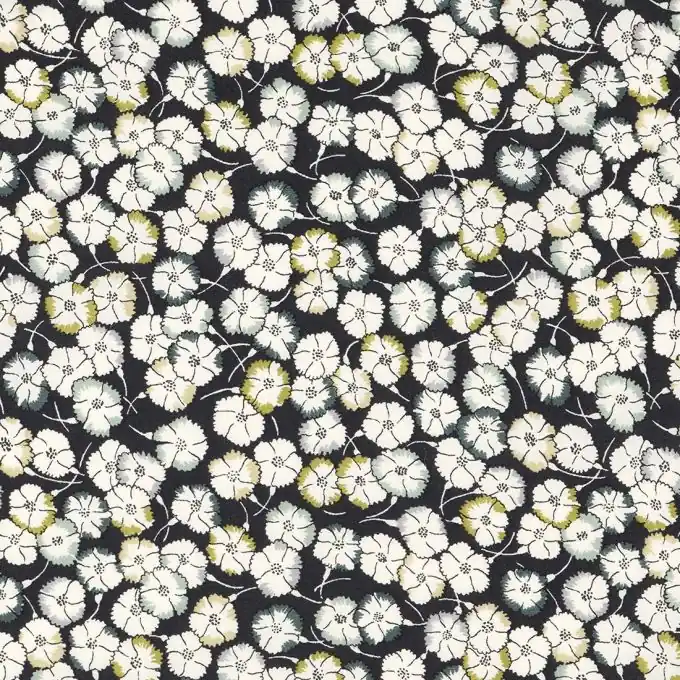 Direktkauf Popeline Liberty Geblümt Schwarz