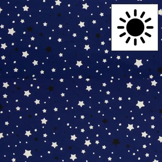 Neue Kollektion Popeline Baumwolle, leuchtend Sterne