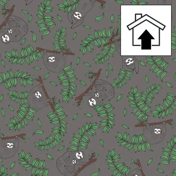 French Terry Sweatshirtstoff Grau Affen Premium