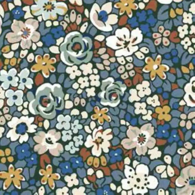 Heute Kaufen Baumwollstoff Liberty Emma Louise Blau