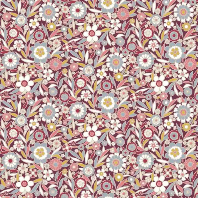 Baumwollstoff Liberty Operetta Weinrot Bestpreis