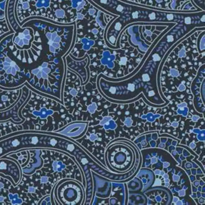 Baumwollstoff Liberty Arthur Stewart Schwarz/Blau Neuheit