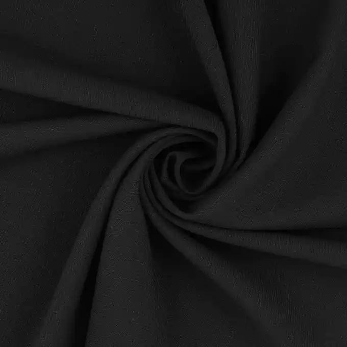 Günstig Wollstoff Stretch Schwarz