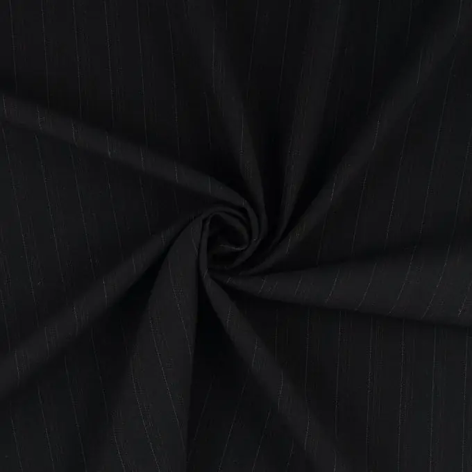 Billig Wolsltoff Stretch Streifen Schwarz