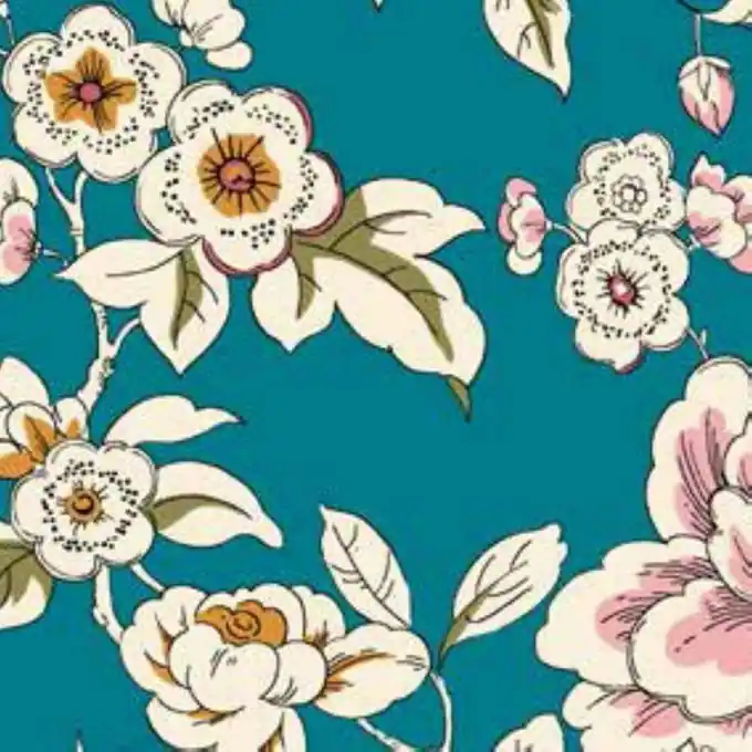 Nur Heute Baumwollstoff Liberty Ceremony Entenblau