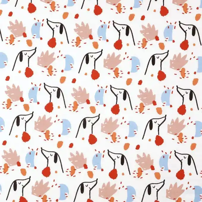 Saisonangebot Baumwollstoff Bunt Dog