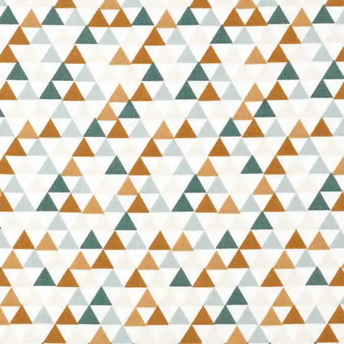 Online Kaufen Baumwollstoff Bunte Dreiecke