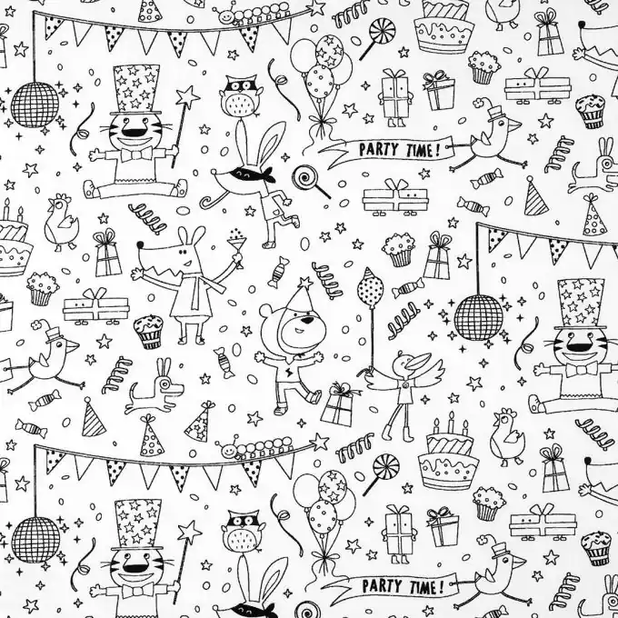 Heißes Angebot Baumwollstroff zum Ausmalen Geburtstag