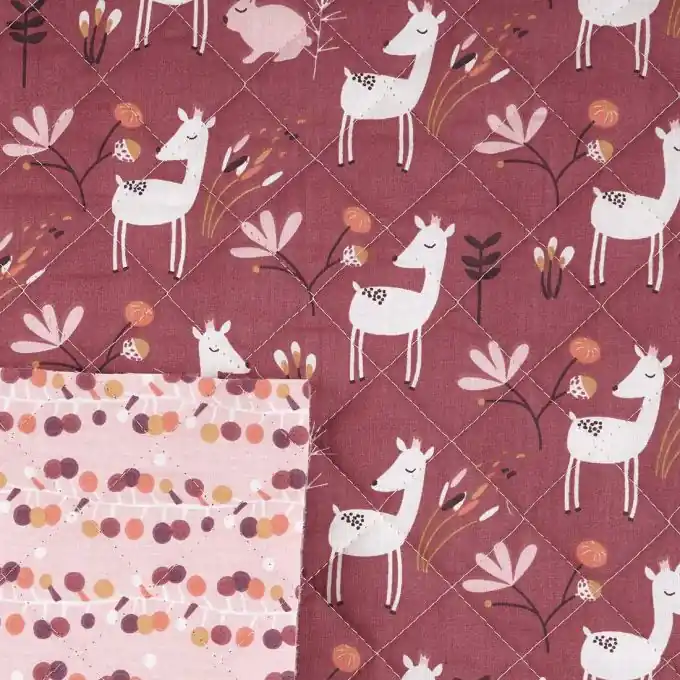 Steppstoff Rosa Rehmotive Kostenloser Rückversand