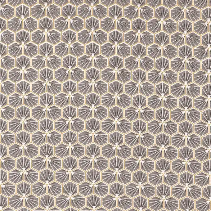 Baumwollstoff Riad Grau geometrisches Motiv Begrenztes Angebot