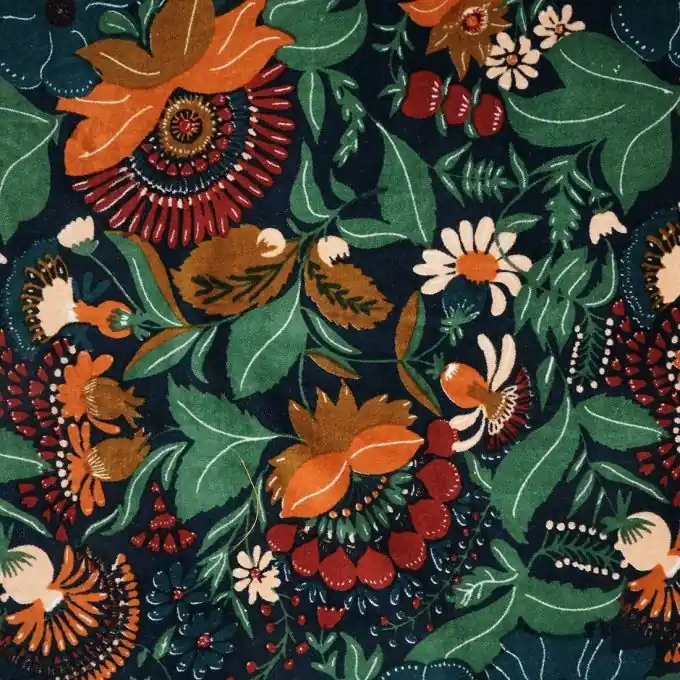 Samtstoff Blommor Bunt Top-Qualität