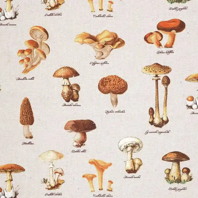 Wochenendangebot Dicker Baumwollstoff Pilze