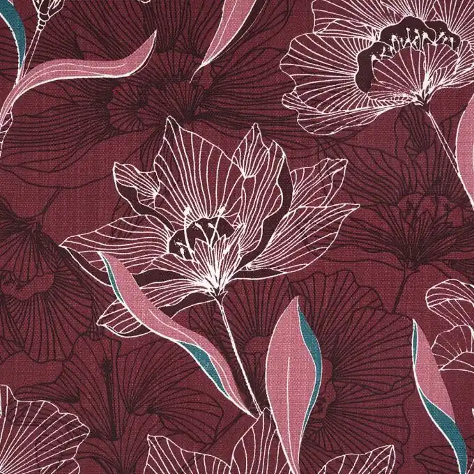 Neue Ware Dicker Baumwollstoff Lorie Rot