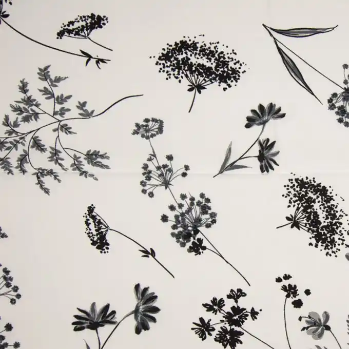 Popeline Viskosestoff Blumenmotiv Mengenrabatt