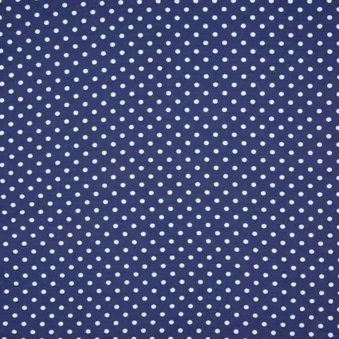 Popeline Viskose Punkte Marineblau Solange Der Vorrat Reicht