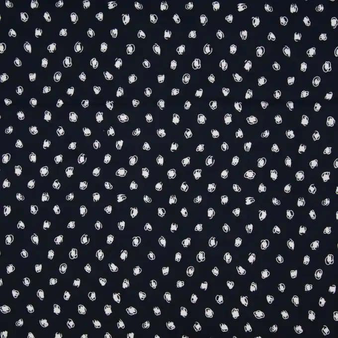 Popeline Viskosestoff Marineblau Sichere Zahlung