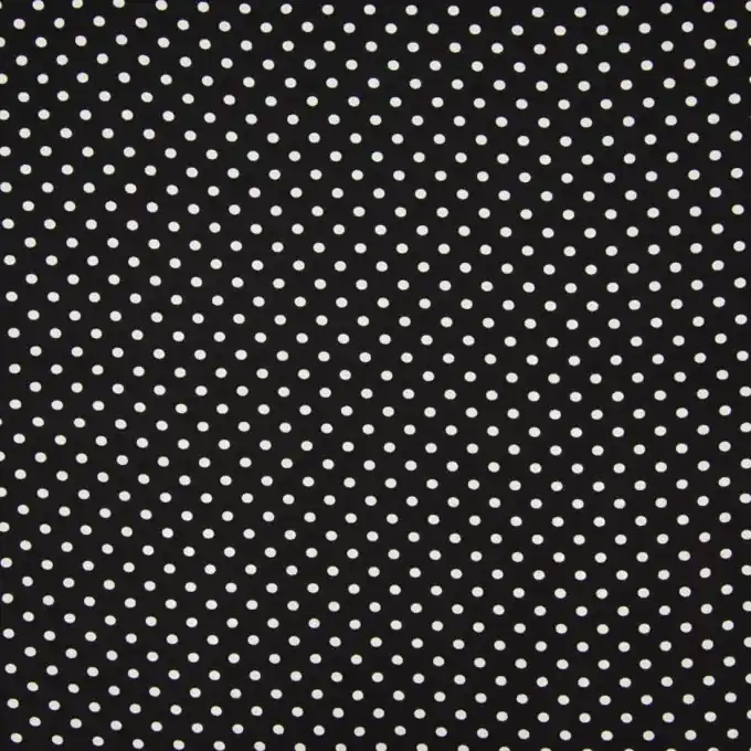 Angebot Popeline Viskosestoff Schwarz, gepunket