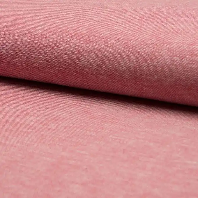 Zertifiziert Stoff Leinen/Viskose Rot