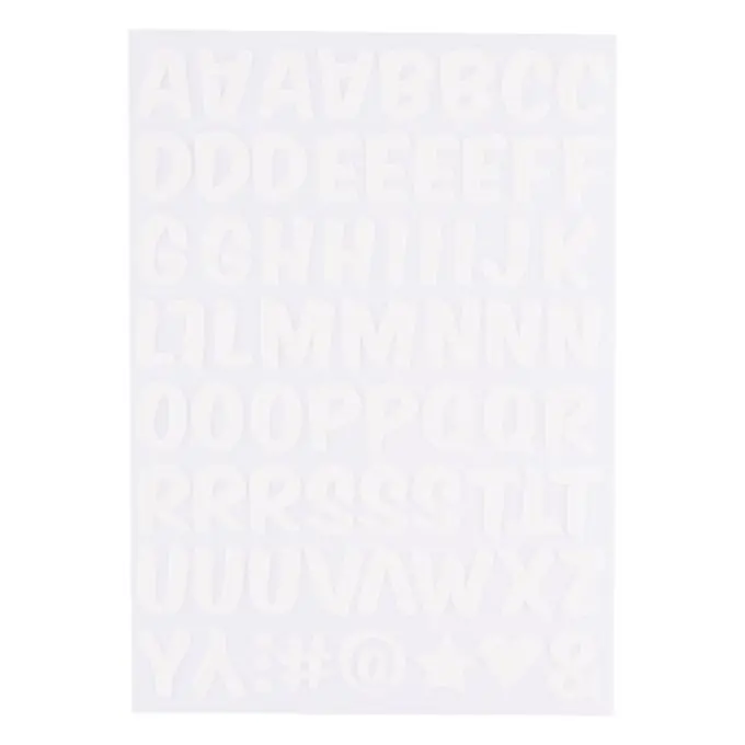 Thermoklebender Alphabet Weiß Markenprodukt