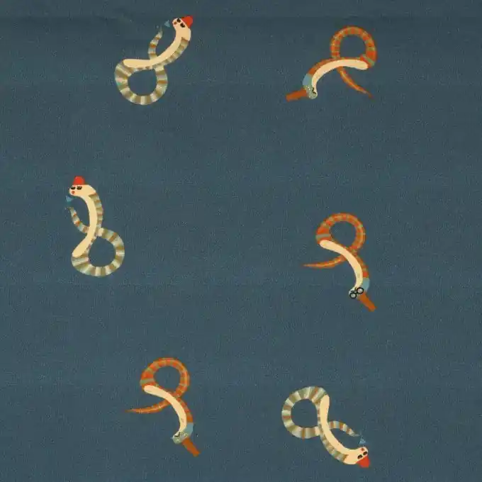 Popeline mit Schlangenmuster Abverkauf