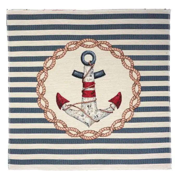 Jacquard Stoffzuschnitt Anker Ausverkauf