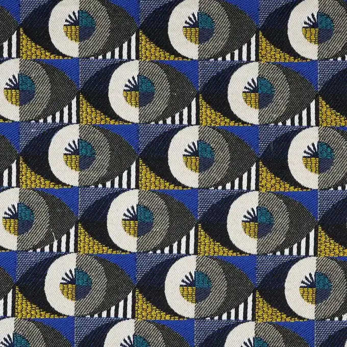 Jacquardstoff Chirico Indigo Heute Kaufen