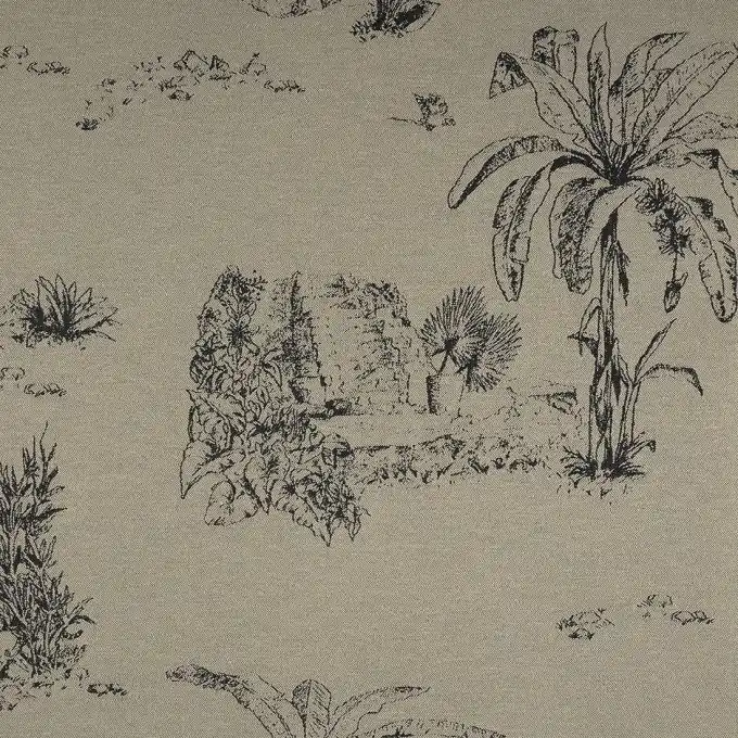 Ausverkauf Stoff Jacquard Tiger beige