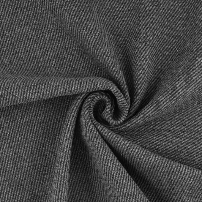 Weltweiter Versand Grauer Jacquard-Serge-Wollstoff