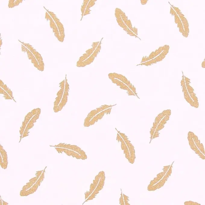 Angebot Popeline Baumwolle Frou-Frou Federn Rosa/Kupfern