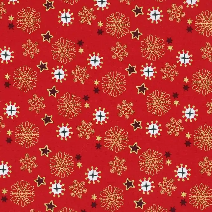 Baumwollstoff Weihnachten Sterne Ausverkauf