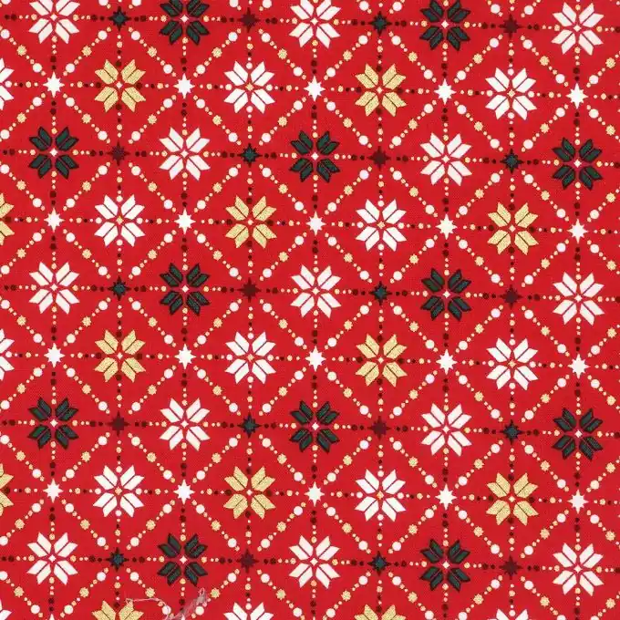 Baumwollstoff Tartan Sterne Geprüft