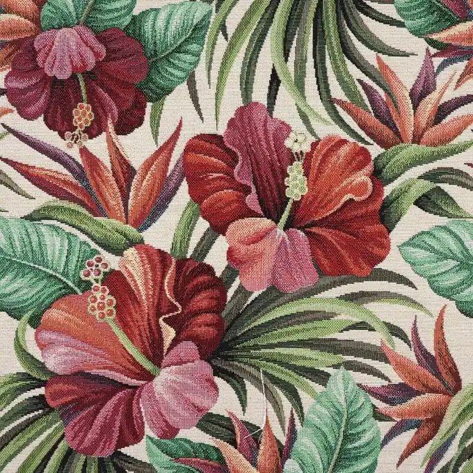 Billig Jacquard exotisches Blumenmotiv