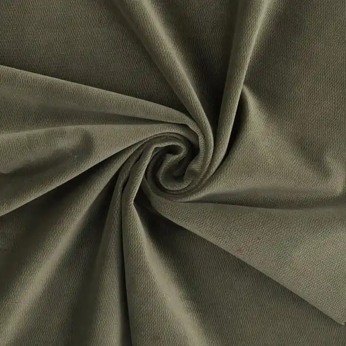Samtstoff Decker Khaki Super-Preis