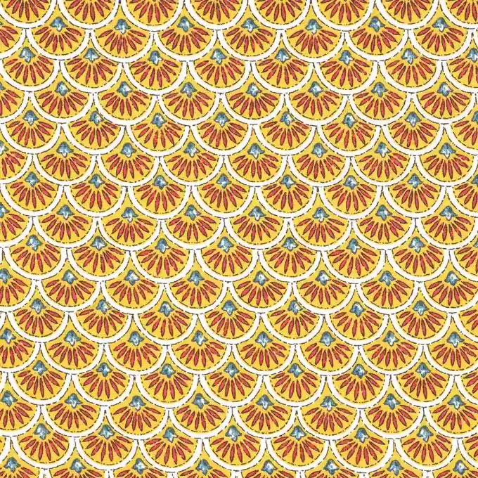 Meistverkauft Provencestoff Beaucaire Schuppenmuster