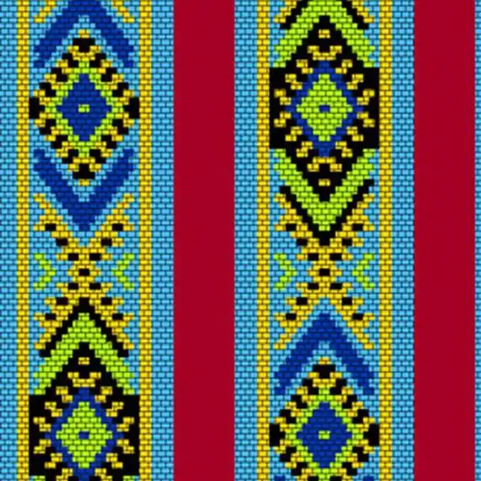 Baumwollstoff Rautenmuster/Streifen Premium