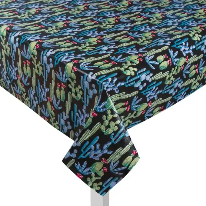 Wachstuch Kaktus schwarz Neu Im Sortiment