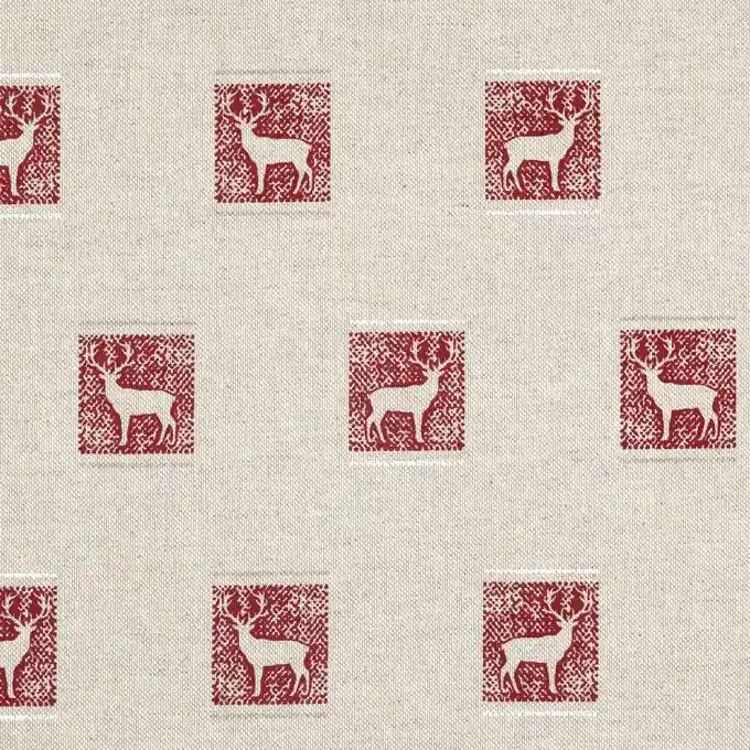 Beliebt Dicker Baumwollstoff Rot Rentiere