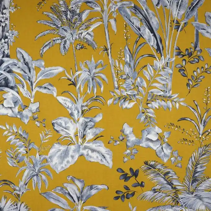 Sonderangebot Dicker Baumwollstoff Wonderland Senfgelb