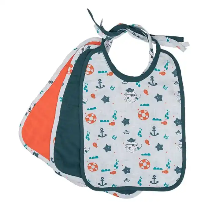 Mega-Angebot 3er Set Lätzchen Bio Ocean