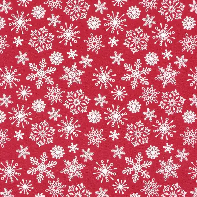 Top-Seller Baumwollstoff Weihnachten Schneeflocken