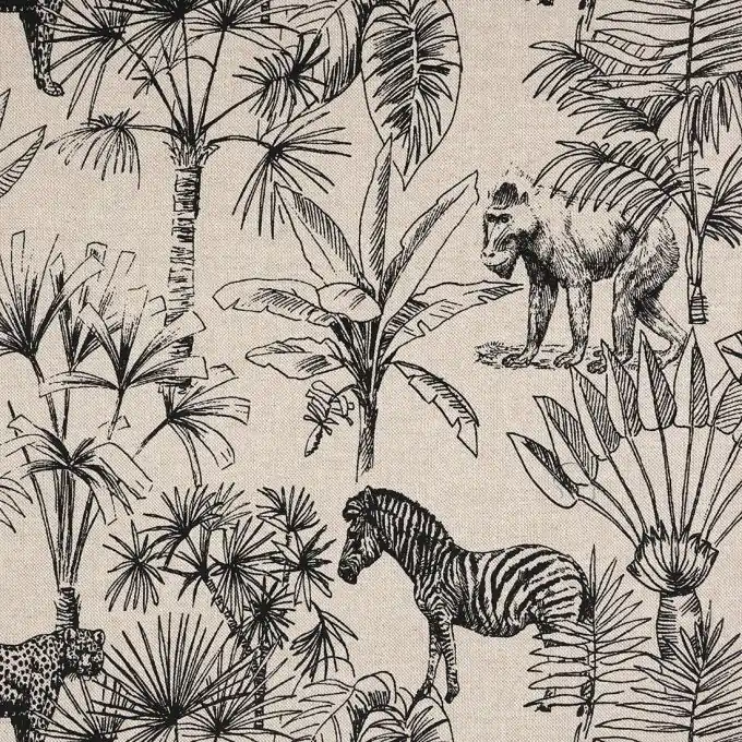 Preisknaller Dekostoff Ecru Dschungel