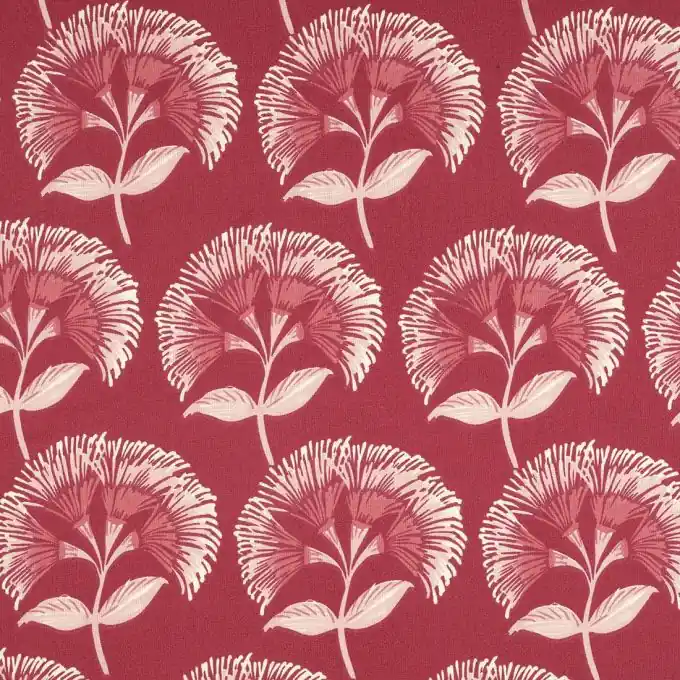 Wochenendangebot Geblümter Baumwollstoff Rot