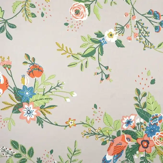 Garantierte Lieferung Dicker Baumwollstoff Ecru Vögel