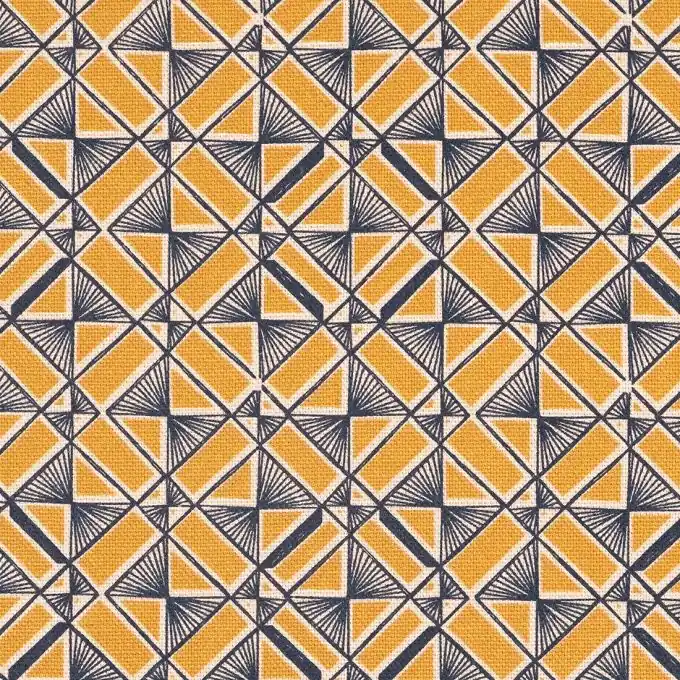 Direkt Vom Hersteller Dekostoff Gelb geometrisches Muster