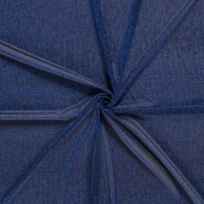 Neue Kollektion Jerseystoff Metallic Dunkelblau